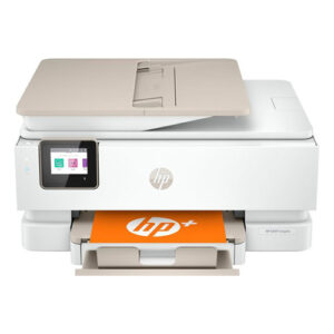 HP – ENVY Inspire 7955e Wireless All-In-One Inkjet Photo Printer with 6 months of Instant Ink included with HP+ – White & Sandstone